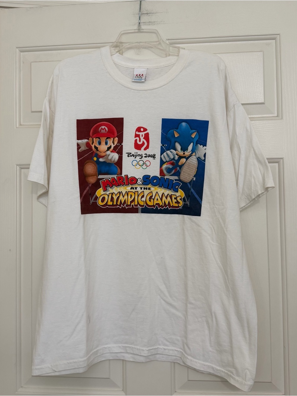 Vintage Mario & Sonic at the Olympic Games Beijing 2008 Promo Shirt Size XL